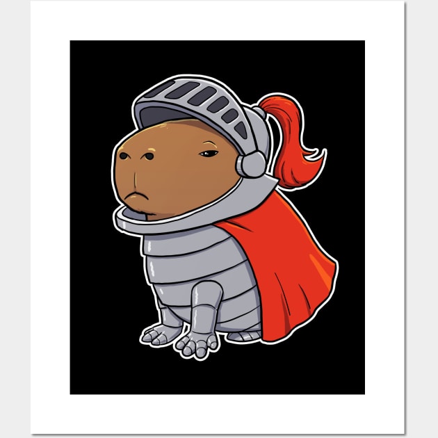 Capybara Knight Costume Wall Art by capydays